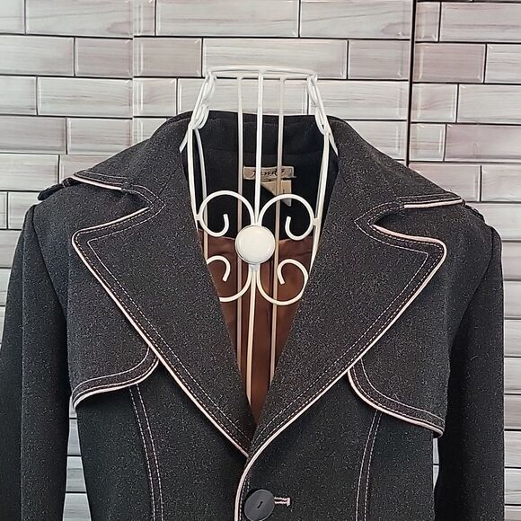 Jendo blazer retro feel with contrast stitching Size 6 - Picture 2 of 12